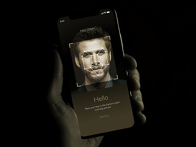 Face recognition concept face recognition harrods bank mobile ui