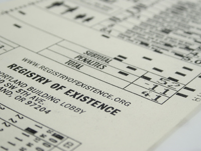 Registry of Existence Close-Up computing digital nostalgia punch card