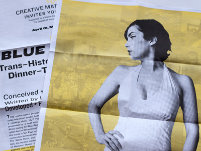 Blue Hammer film noir newsprint yellow