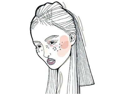 Beauty girl beauty fashion girl hair illustration make sketch up