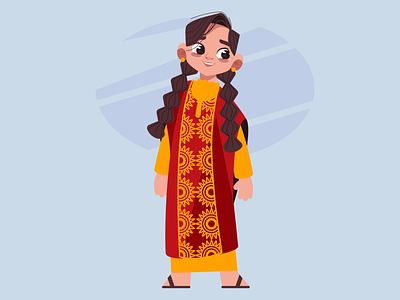 saudi girl 2d abstract character characterdesigns design expressions flat happy illustration motiongraphics vector