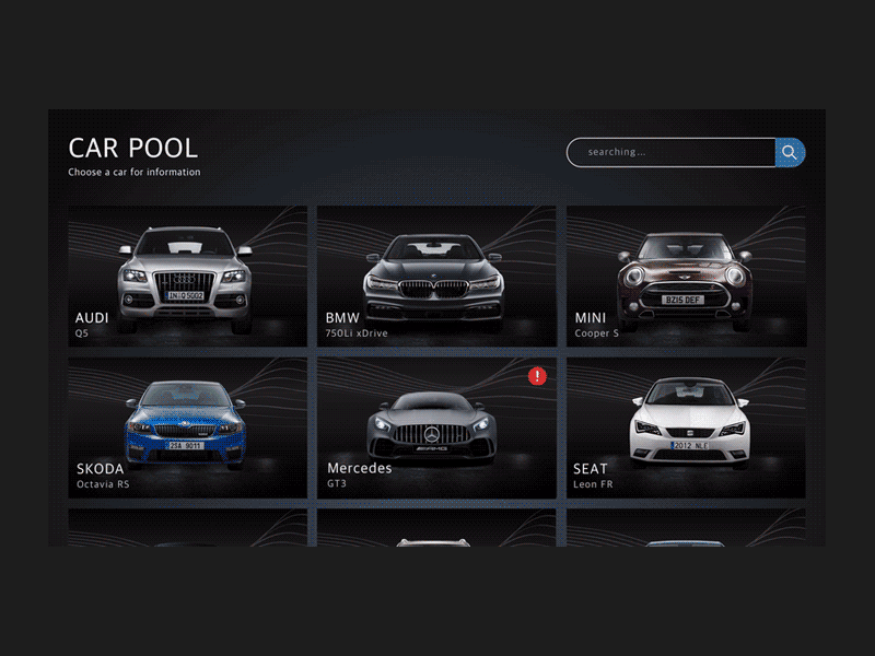 Car Pool animation app car daily ui dashboard interface interface design mercedes motion motion design ui website