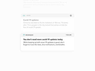 A different notification for covid-19 app design app designer application coronavirus covid19 digital minimal minimalism mobile notification notifications ui designer uidesign uiux ux design ux designer uxdesign uxdesigner uxui