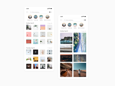 Minimalistic Gallery App app app design daily 100 challenge design design app mark minimal mobile mobile app mobile app design mobile application mobile ui photography ui ui design uidesign uiux