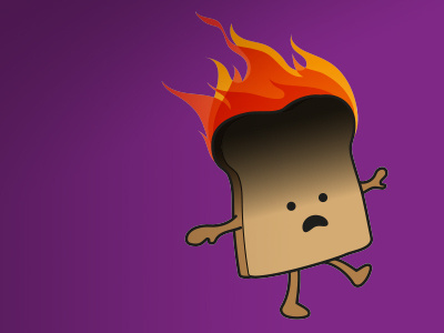 Toast character illustration illustrator vector