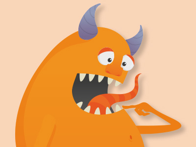 Monster: Duh character illustration monster vector