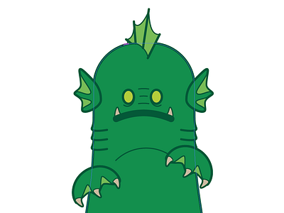 Swamp Thing character cute flat graphic halloween swamp thing vector