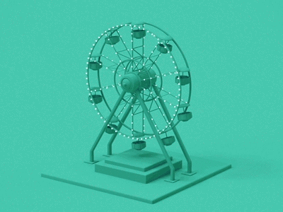 Amusement Park Series: Ferris Wheel 3d animation art artwork c4d cg design digital gif graphics motion