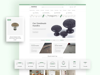 eCommerce site - The Handle Studio branding design ecommerce green grey limely magento magento 2 pastel website
