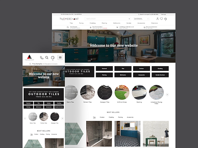 Tile Ecommerce Website classy clean design ecommerce limely magento web design website