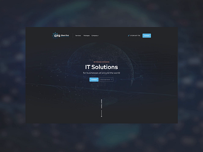 Client First Solutions - Video Background Website background branding communication dark dark ui design digital limely video