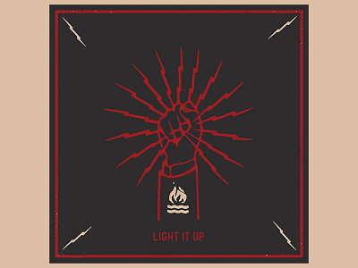 Hot Water Music- Light It Up album art aoty austin designer austin illustrator graphic designer