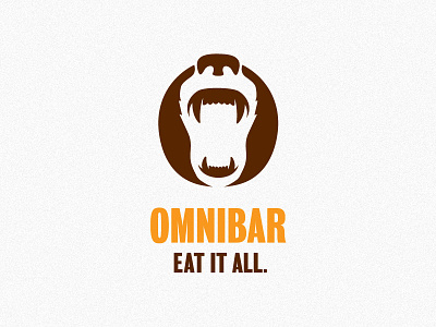 Omnibar Logo branding brown food identity logo orange