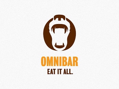 Omnibar Logo branding brown food identity logo orange