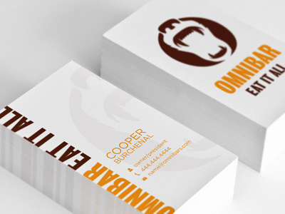 Omnibar Business Card & Stationery branding brown business card food identity orange