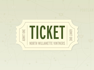 North Willamette Vintners Ticket green texture