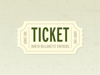 North Willamette Vintners Ticket green texture