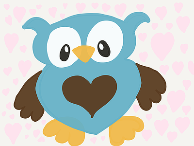 Love Owl doodle ipad pro love owl paper 51