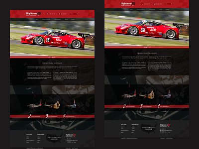 Hightower Racing Website Mockup design homepage homepage design mockup photoshop website design