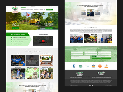 Pacific Franchise Website Design Mockup design homepage homepage design mockup photoshop website design