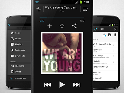 Android music player android boomfox music player ui