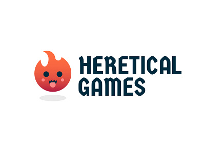 Heretical Games Logo brand design branding cute devil game games icon logo logo design mark studio vector