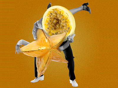 El Swing del Carambola y la Maracuyá collage costa rica fruits passion. star. swing tropical yellow