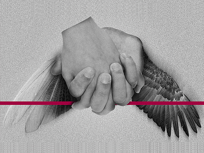 Red String 2 ♥ black collage costa rica fate hands love red string tropical valentine white wings