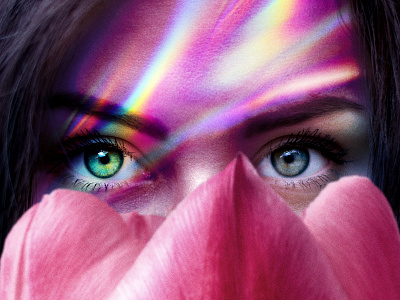Anthomancy / Filoromancia collage color costa rica digital collage divination eyes fate flower flowers light love pink red rose tropical woman women women empowerment