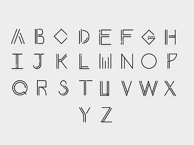Typeface Challenge alphabet graphic design lines minimalist pattern typeface