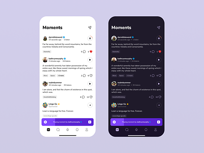 Social Voice Messaging App figma graphic design theme ui user experience user interface ux