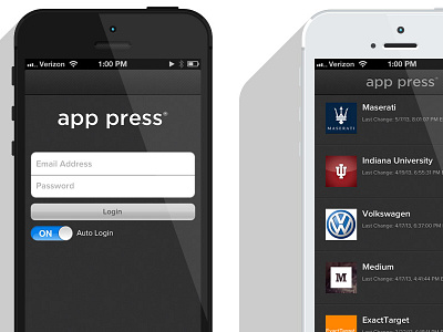 App Press Previewer ios iphone 5 ui ux