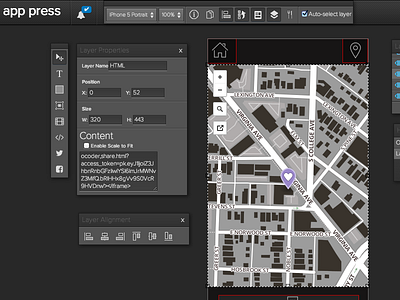 Embed Code android app press ios iphone mapbox photoshop