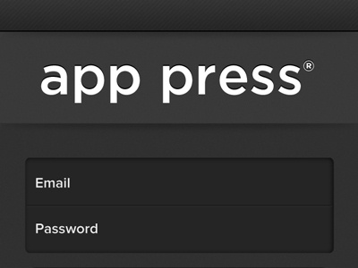 New Login App Press app ios iphone login screen ui ux