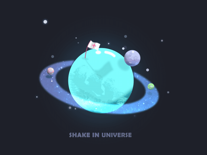 Shake in universe planet universe
