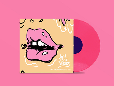 splater lips vinyl album pink advertising album cover artwork artworks digital artist illustration music package design visual content