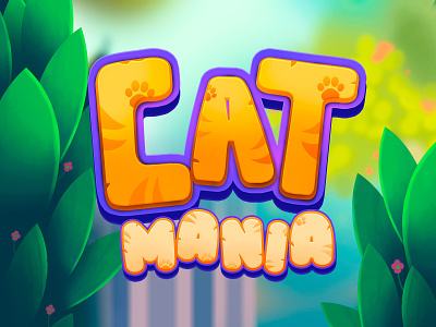 Cat Mania • UI Icon [Game puzzle] 2d branding cute design illustration interface logo ui