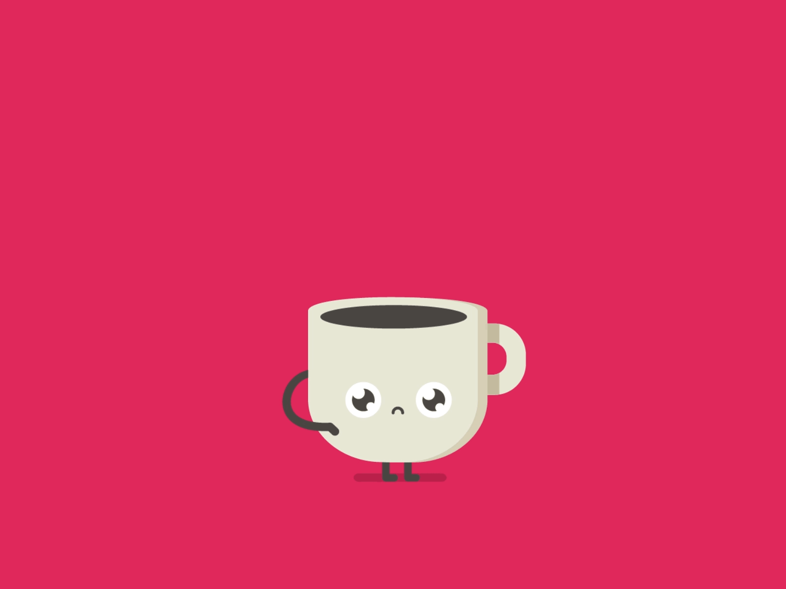 Coffee is over 💔 2d animation cute design illustration interface ui ux