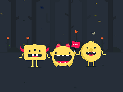 Cute Monsters cute illustration monsters night