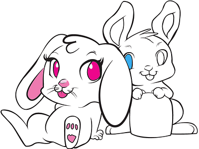 Children's Book Character Design bunny cartoon character design cute vector