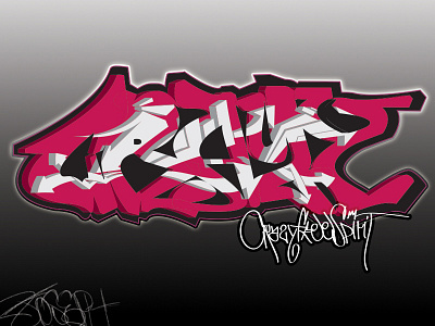 Crazy graffiti random sketch typography