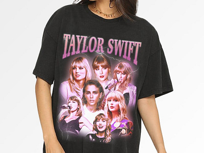 TAYLOR SWIFT TEE - BLACK