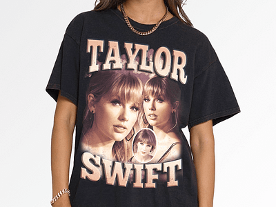 TAYLOR SWIFT FEARLESS TEE - BLACK