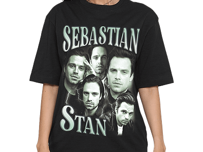 SEBASTIAN STAN TEE - BLACK 3d animation brand identity branding branding agency design graphic design illustration logo logofolio packaging stationery ui