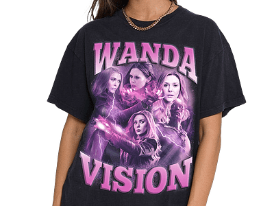 WANDAVISION TEE - BLACK 3d animation brand identity branding branding agency design graphic design illustration logo logofolio motion graphics packaging stationery ui