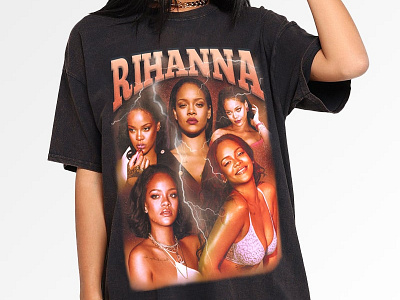 RIHANNA TEE - BLACK 3d animation brand identity branding branding agency design graphic design illustration logo logofolio motion graphics packaging stationery ui