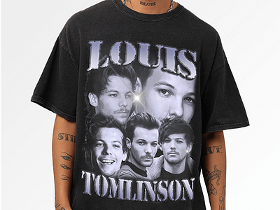 LOUIS TOMLINSON TEE - BLACK