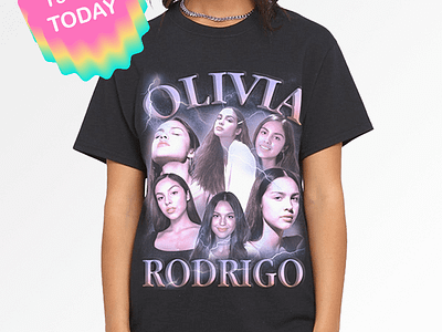 OLIVIA RODRIGO TEE - BLACK 3d animation brand identity branding branding agency design graphic design illustration logo logofolio motion graphics packaging stationery ui