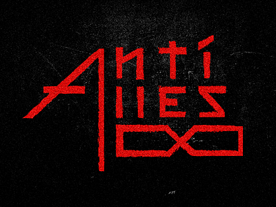Anti-Alles black krueger krüger lettering manuel red typography