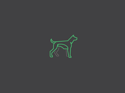 Green & Halliburton apparel brand branding dog geometric green identity illustration logo stationery